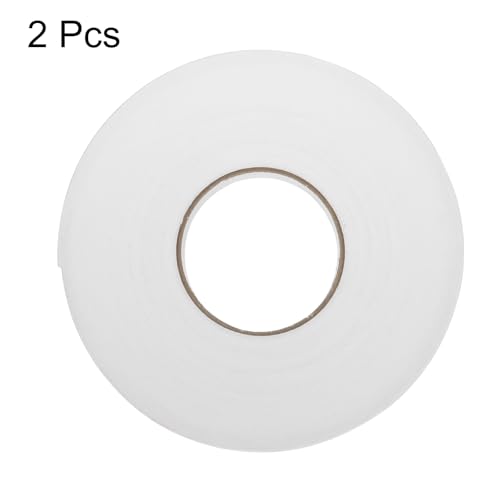 Image of uxcell 2pcs Rolls Double Sided Foam Tape Removeable PE Sponge Mounting Tape Strong Adhesive Tape Strips(White, 50ft x 1 inch x 1 /16 inch) for Home Paint Wall Hanging Poster Decor