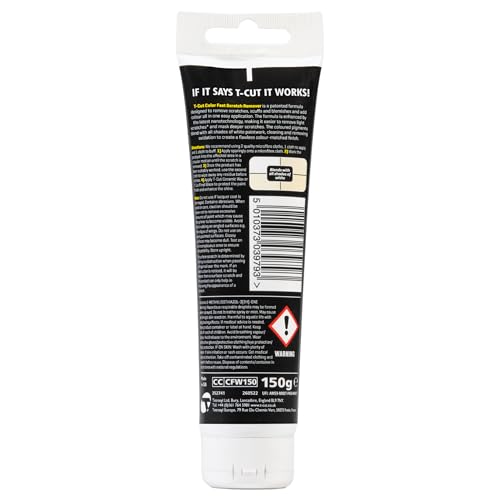 T-Cut Colour Fast White Car Wax Polish Scratch Remover Colour Enhancer - 150g