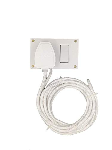 Image of Tia 16 A Power Extension with 4 m Heavy Cloth Cord, Anchor Socket and Plug (White)