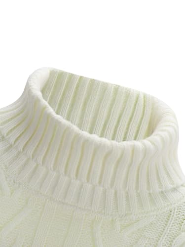 Image of ZAFUL Women's Cropped Turtleneck Sweater Lantern Sleeve Ribbed Knit Pullover Sweater Jumper