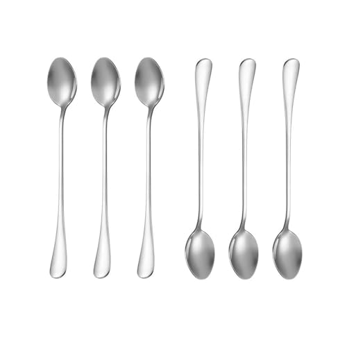 Image of Demitasse Espresso Spoons, Coffee Spoon, 7.7Inches Stainless Steel Spoons for Dessert, Set of 6(silver)