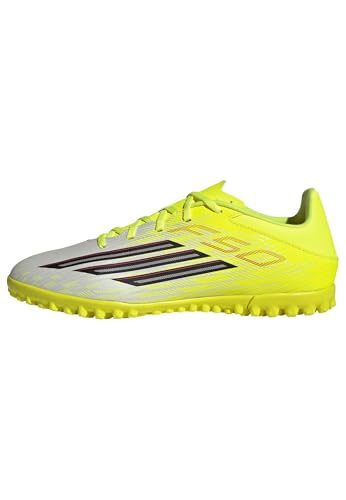 adidas Unisex Adulto F50 Club Turf Football Shoes, Team Solar Yellow 2/Core Black/Lucid Red, 42 EU