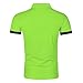 Mens Polo Shirts Summer Short Sleeve Classic Collared Golf Shirt Lapel Button Business Work Tops Green X-Large