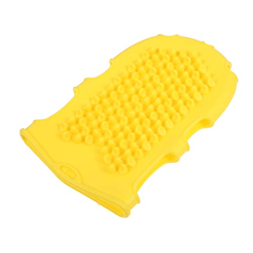 TOVINANNA 2 Cepillo De Baño Guante Mascota Escobilla De Goma Esponja Exfoliante Depurador De Espalda Exfoliante Fregador De Espalda Para Baño Rascador De Espalda Masaje Yellow Gel De Sílice