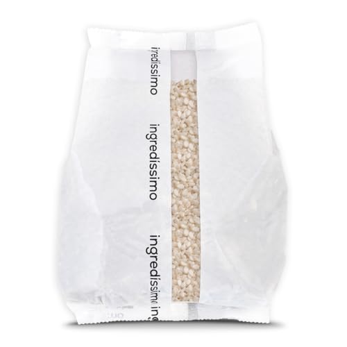 Semillas de Sésamo Pelado 100% Natural, Bolsa 1 Kg, Alimento Rico en Proteínas y Fibra, Vegano, Sin Gluten, Sin Azúcar Añadido, Ideal Ensaladas, Cocina Asiática, Panes, Repostería - Ingredissimo