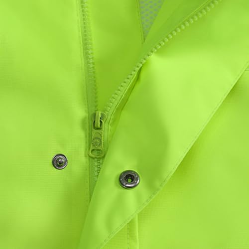 Hi Vis Rain Jacket and Pants,Reflective High Visibility Safety Rain Suits for Hiking Camp Outdoor Activities2