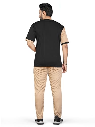 Cotton Blend Cord-Set for Men, Regular Fit Half Sleeves T-Shirt and Lower Set | Night Suit, Summer Track Suit for Boys | Ideal for Casual Outings, Workout, Gym, Sports - Image 5