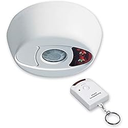 Central De Alarmas Precio Alarma de techo con mando a distancia, protección central de la habitación mediante montaje en el techo, ángulo de detección de 360°, sirena de 100 dB, blanco