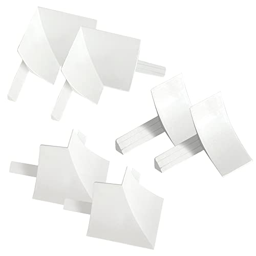 InstaTrim 3/4 Inch Corner & End Caps, White, 6-Piece Set, Flexible Trim for Easy Home Projects, Perfect for DIY Corner & Edge Protection, Waterproof, Durable, Paintable
