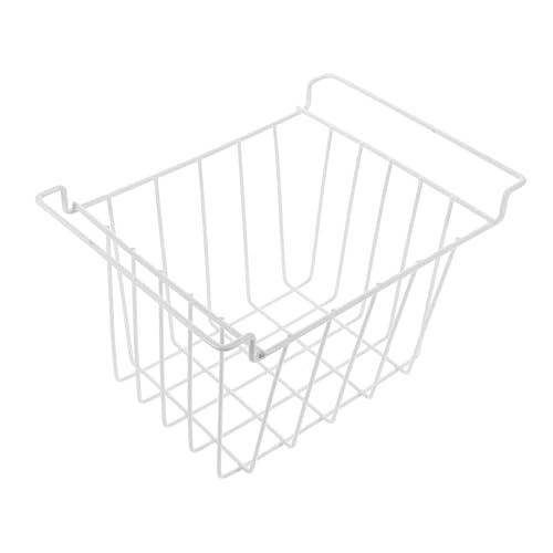 Mikinona Cesta de Almacenamiento para Congelador de Resistente Organizador para Refrigerador Canasta Metálica Grande para Estantes Diseño Minimalista y Fácil Limpieza