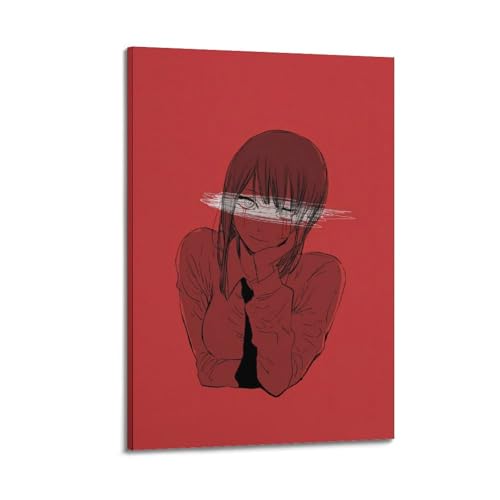 UWASCISF Póster de anime Chainsaw Man, póster decorativo de lienzo para pared e impresión artística moderna de decoración de dormitorio familiar, 60 x 90 cm