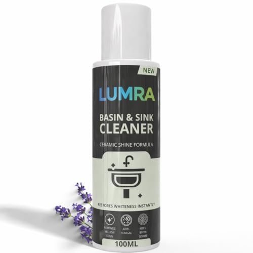 Image of Basin & Sink Cleaner 100ml | Ceramic Cleaning Liquid for Bathroom & Kitchen Sinks | Helps Remove Yellow Stains, Hard Water Marks & Limescale | Shine Care Formula