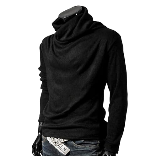 Mens Turtleneck Sweater Long Sleeve Slim Pullover Soft Knitwear Stylish High Neck Tops Lightweight Knit Fall Outfits4
