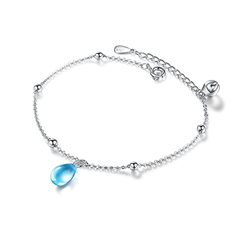 Bracelet Feng Shui en cristal bleu hypoallergénique contre les allergies