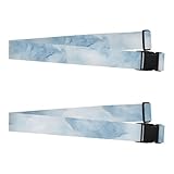 2 Pack Luggage Straps Blue Marble Texture Fashion Heavy Duty Adjustable Travel Bag Belts for Travel Necessary Accessories fajas para maletas