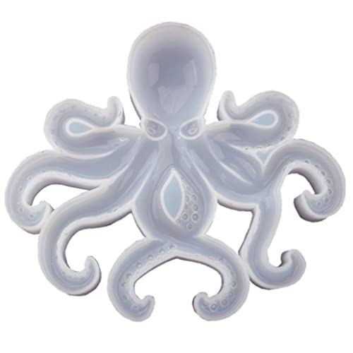 Jeorywoet Molde de Resina Grande de Pulpo Silicona 3D Realistic Animal Marine DIY Arte Moldes, Moho de Resina