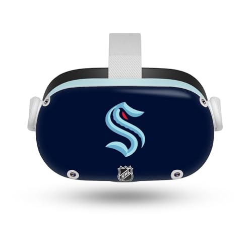 Head Case Designs Officially Licensed NHL Plain Seattle Kraken Vinyl Sticker Skin Decal Cover Compatible with Meta Quest 2