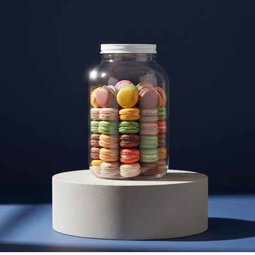 Image of kitchentoolz Set of 3 One Gallon Large Glass Jar with Lid - Wide‑Mouth Gallon Mason Jar for Sun Tea, Pickling, Kombucha - 1 Gallon Glass Jug Made in USA