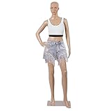 Female Mannequin Torso, Clothing Form Full Body Manikin - 69 inch Adjustable Detachable Mannequin Stand Realistic Display Mannequin W/Metal Base, Beige…