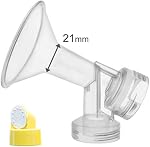 21 mm Pare-lait monopiéque avec/Valve et Membrane pour les pompes à sein Medela; Remplacer Medelea 21 mm Bouclier et connecteur de poitrine à coupe personnelle; fabriqués par Maymom