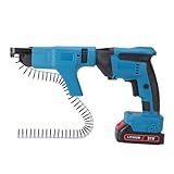 Bewinner Trockenbau-Schraubpistole und Schraubendreher, Automatische Nagelpistole mit 4000-mAh-, um 360° Drehbarem Kopf und Werkzeugkasten für Heimwerker