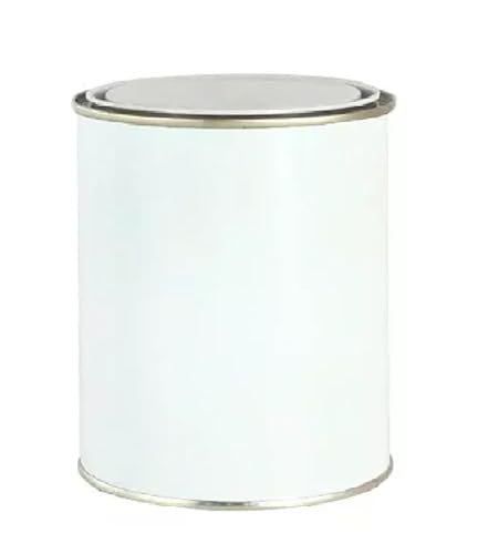 RED STAR Empty Tin Cans Metal Paint Cans Mixing White With Metal Lever Lid 250ml 500ml 1L (1, 1L)