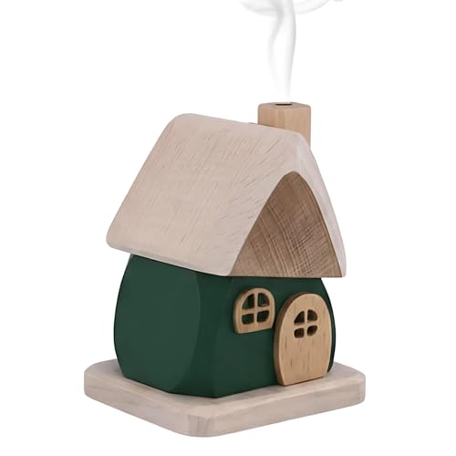 Grünes Räucherhaus aus Holz, handgefertigt im Erzgebirge, ca. 9 x 6...