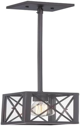 Designers Fountain 87330-SB High Line - One Light Mini Pendant, Satin Bronze Finish with Clear Glass