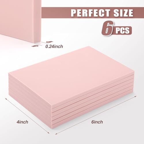 6PCS 4"x6" Rubber Linocut Block Kit for Printmaking & DIY Projects