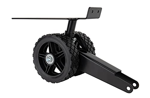 Image of Camco 39011 Steerable Wheel Kit for 28 and 36 Gallon Rhino Tote Tanks with 2 No-Flat Front Wheels, Tow Bar Handle, and Ladder Hook | 2 no-flat 6 in front wheels with bearings, 24 in tow bar handle, ladder hook and hardware included, rolls like a wagon