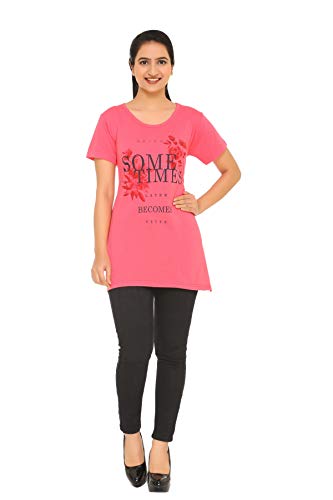 Image of In Love Women's Plus Size Longline T-Shirt with Side Pocket, 3 /4 Sleeve, Crew Neck