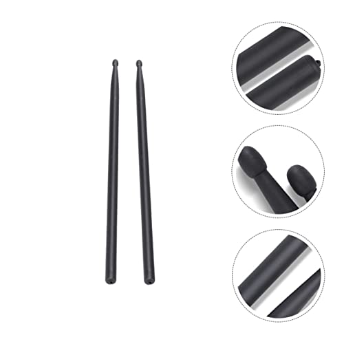 Abaodam 2 pares de baquetas para batería con agarre cómodo y diseño en material nano negro miniatura 7