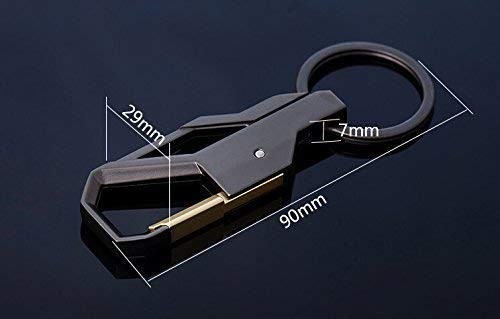 2 Packs Of Zinc Alloy Scratch-Resistant Car Key Ring Clip Coil Cool Ring Buckle Key Ring Men's Business Gifts (Grey + Silver) (Silver + Black) #TOP1