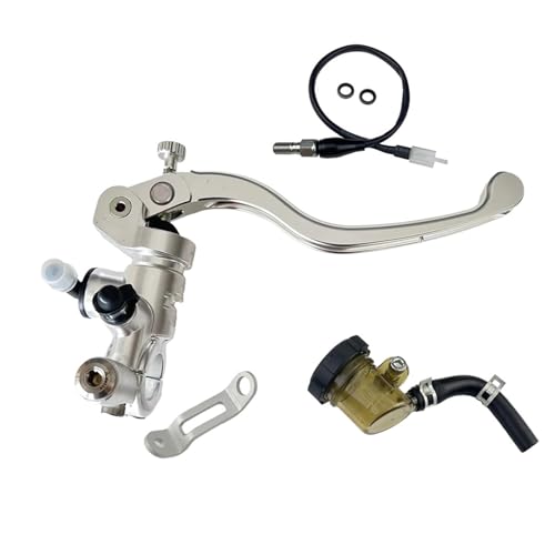 Poignée de levier maître-cylindre frein moto 16mm droit argenté