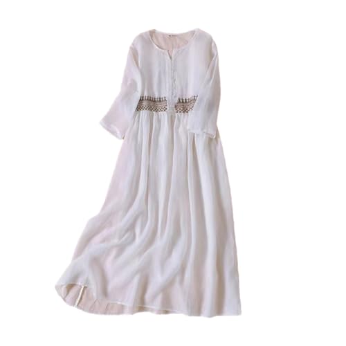 Robe en coton à manches mi-longues Vsadsau pour les soirées d'été