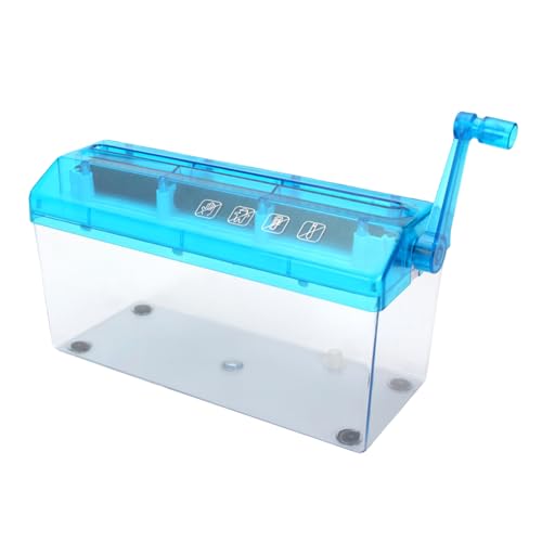 drburpily Manual de trituradoras de Papel para el hogar Trituradoras de Papel para el hogar para doméstico Destructoras de Papel pequeñas de Forma Segura, Azul, 27.5 x 11.5 x 14.5 cm
