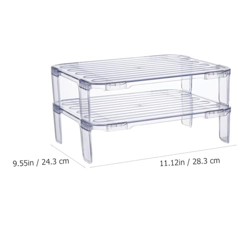 Étagère de réfrigérateur transparente et support empilable pour aliments sains - 3