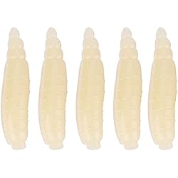Señuelo Grub Baverta Suave -200pcs 17 mm Pequeño Gusano Artificial Grub Señuelo Suave Gusanos Reales Cebos de Pesca