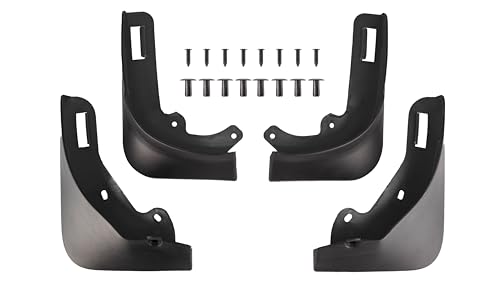 TLECTRIC Mud Flaps for Tesla Model Y 2024 2023 2022 2021 Perfect Fit Front & Rear Splash Guards (Pack of 4), No Drilling Required, Includes Mounting Screws