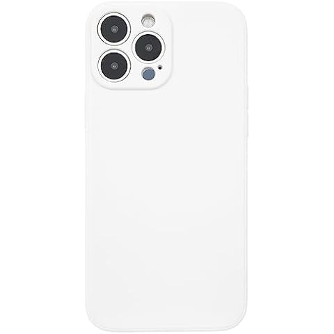 YEMODO Phone Case for iPhone 14 Pro Max 6.7 inches Soft TPU Square Edges Camera Lens Full Body Shockproof Phone Cover for Women Girls Boy Men (White) Cover