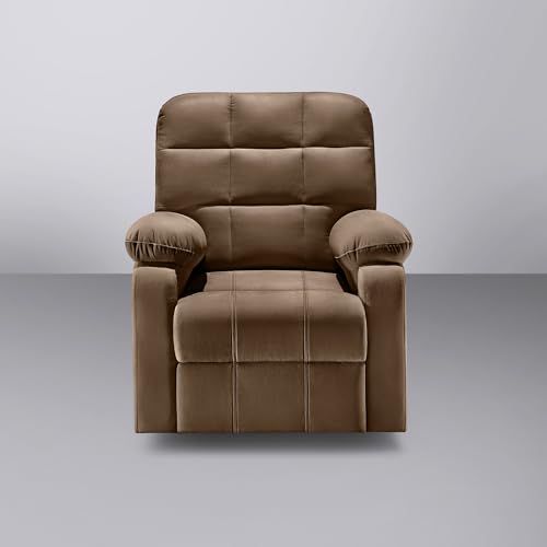 Image of Sleepyhead RX5 Designed by Duroflex - Single Seater Fabric Manual Recliner with Durable Spring Support | Stylish Upholstery | Snug Fit for Luxurious Comfort (Cocoa Brown)