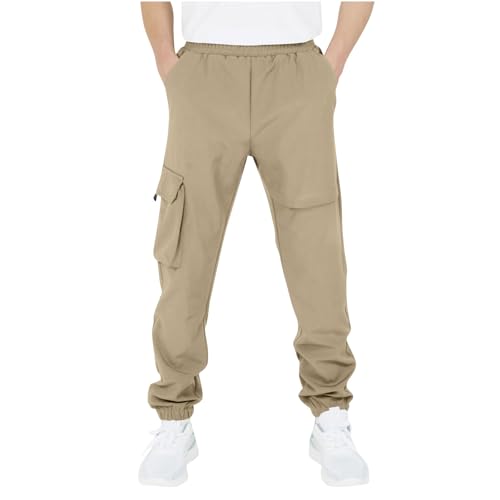 Teens Boys Cargo Pants Lightweightt Athletic Sweatpants with Pockets Fashion Oversized Casual Kids Joggers Clothes