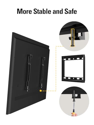 Image of Mounting Dream TV Wall Mount RV Bracket for Most 17-42'' Flat Screen LED, LCD TVs, Fixed TV Mount for VESA 50X50 to 200x200mm, 44 lbs, 8 inch /Single Stud, Flush Low Profile Wall Mount MD2351