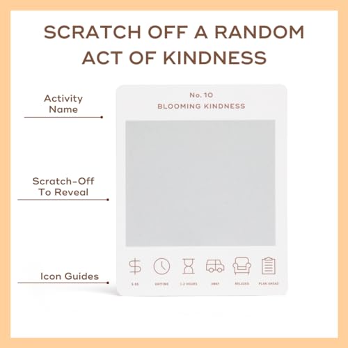 Reach International Outfitters Kindness Bucket List: 52 Scratch Off Cards | Random Acts of Kindness Ideas Card Box | Group &amp; Family Activities to Spread Kindness | Experience Gifts | Rio