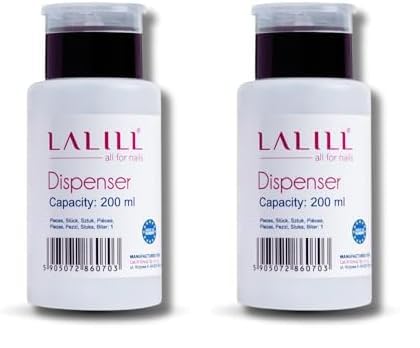 LALILL Dispensador Pumpspender Bomba de botella para líquidos Limpiador Acetona Removedor de esmalte de uñas Removimiento Manicura 200ml (Paquete de 2)