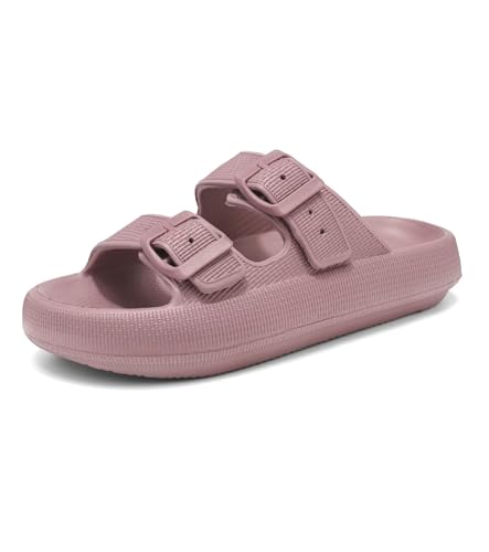 Image of Haifago Pillow Sandals for Women Recovery Cloud Slides Double Buckle Adjustable Slide, EVA Slide Comfort Cushioned Thick Sole