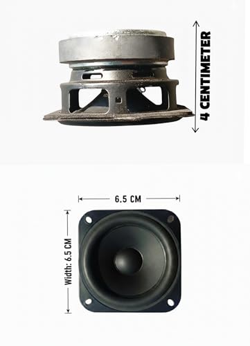 Image of Full Range Speaker, 15 Watt, 4 Ohm, 6.5 x 6.5 CM, Set of 2