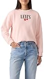 Levi's Womens Graphic Everyday Crew (Also Available in Plus), (New) Disco Cherries Crystal Pink, Medium