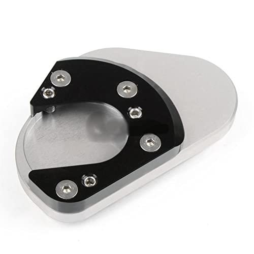 ROXTAN Seitenständer Motorrad Seitenständer Vergrößern Kickstand Extension Plate Pad Für Husqvarna 701 Supermoto 701 Enduro 701 Supermotor 2016-2018 2017 (Color : Silver)
