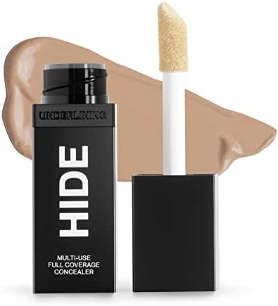 HIDE PREMIUM Liquid Multi-Use Concealer, SEE SHADE FINDER Below For Perfect Match, Large Bottle 0.5 fl. oz. - Full Coverage Concealer Makeup for Acne Dark Spots Dark Circles Hyperpigmentation and Blemishes Oil Free Concealer, Color For All Skin Types (Natural Beige)